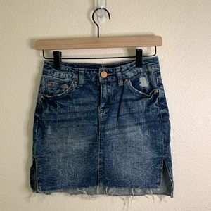 Almost Famous Distressed Denim Skirt